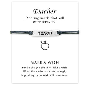 Teacher Gift Card Bracelets