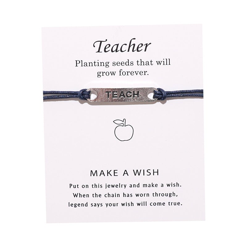 Teacher Gift Card Bracelets