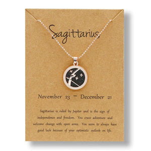 Sagittarius-12 Constellation Zodiac Sign Necklace