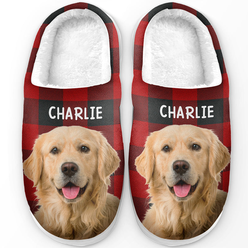Personalized Photo Happiness Plush Slippers