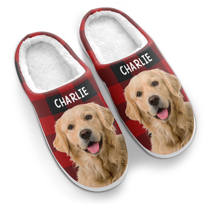 Personalized Photo Happiness Plush Slippers