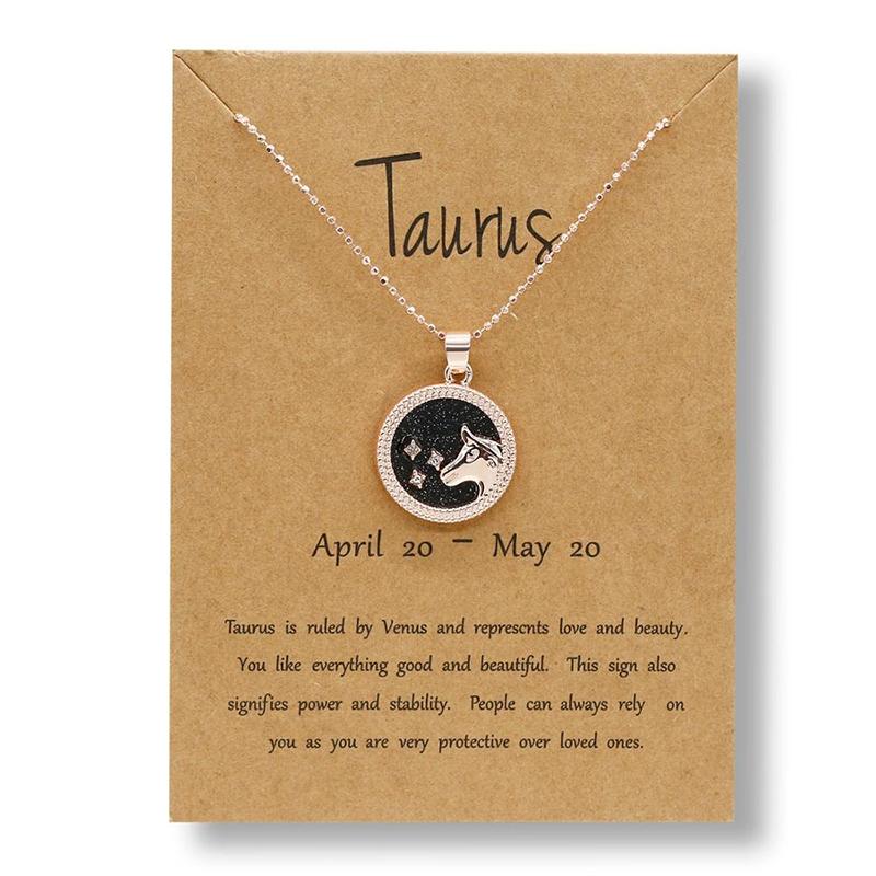 Taurus-12 Constellation Zodiac Sign Necklace