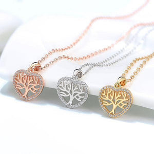 To My Sister-Tree of Life Heart Pendant Necklace