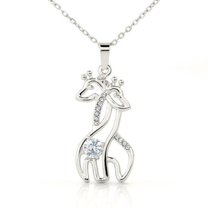 To New Mama-You Are Your Baby's Hero Giraffe Necklace
