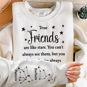 Personalized True Friends Are Like Stars Zodiac Sweatshirt