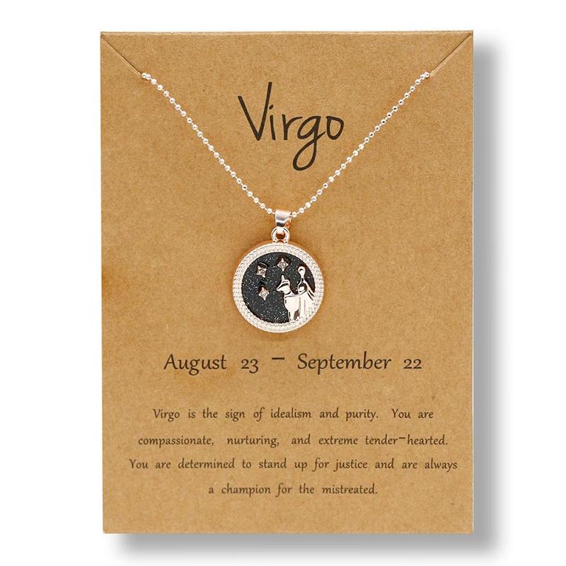 Virgo-12 Constellation Zodiac Sign Necklace