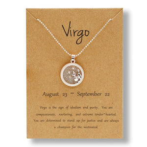 Virgo-12 Constellation Zodiac Sign Necklace