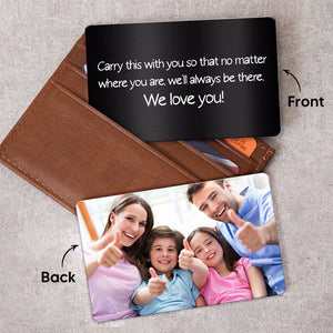We Love You Custom Family Photo Personalized Metal Wallet Card Wallet Keepsake