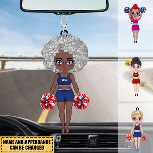 Personalized doll cheerleaders Acrylic Ornament For cheerleaders