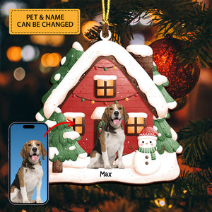 Christmas Pet House Personalized Acrylic Ornament  Gift For Pet Lover