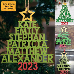 Christmas Family Personalized Wood Ornament