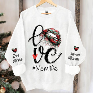 Personalized Love Grandma/Mom Life Lips Sweatshirt