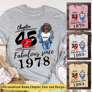 Fabulous Since - Personalized Shirt - Birthday, Loving Gift For Wife, Mom, Grandma, Besties, Sistas, Sisters