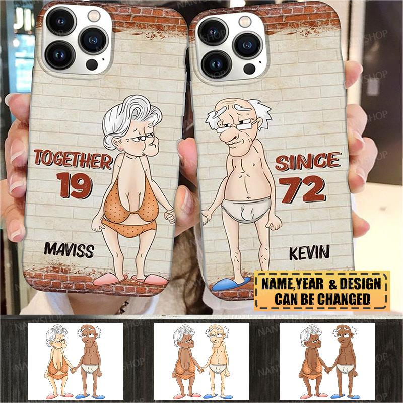 Custom Personalized Old Couple Phone Case - Gift Idea For Old Couple - Gift For Him/Her