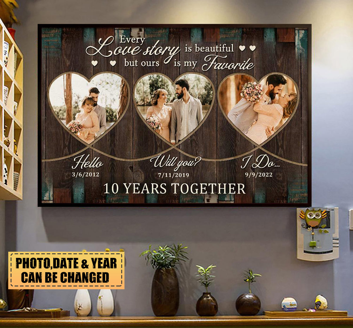 Personalized Poster/Canvas-Anniversary Our Story Photo Poster