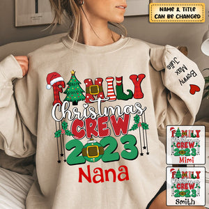 Personalized Family Christmas Crew 2023 Sweatshirt