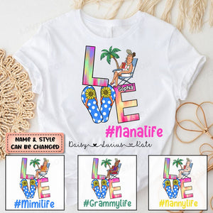 Personalized Summer Love Nana Life Kid T-Shirt