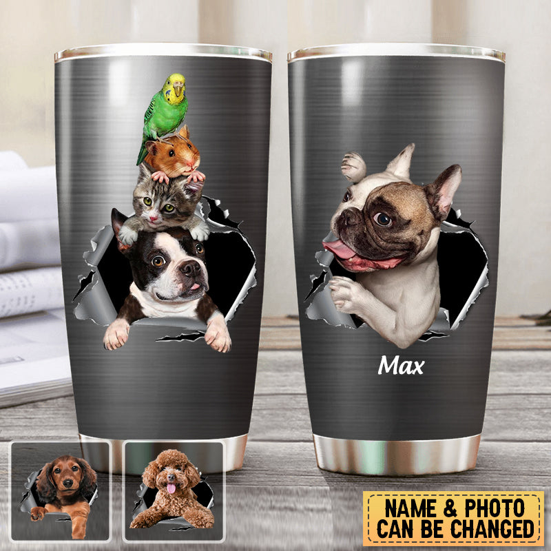 Personalized Pet Dog Lovers Crack Tumbler