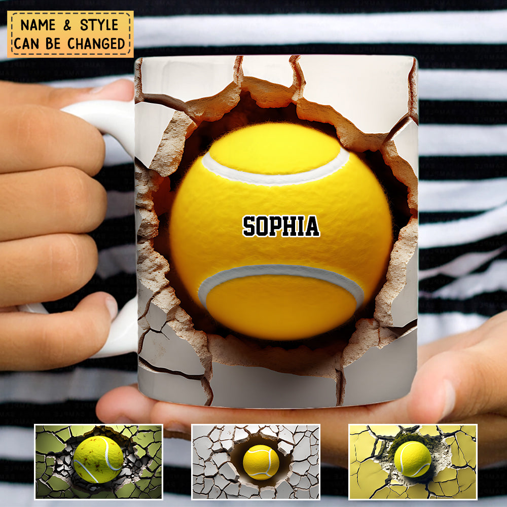 Personalized Tennis Ball Crack Mug