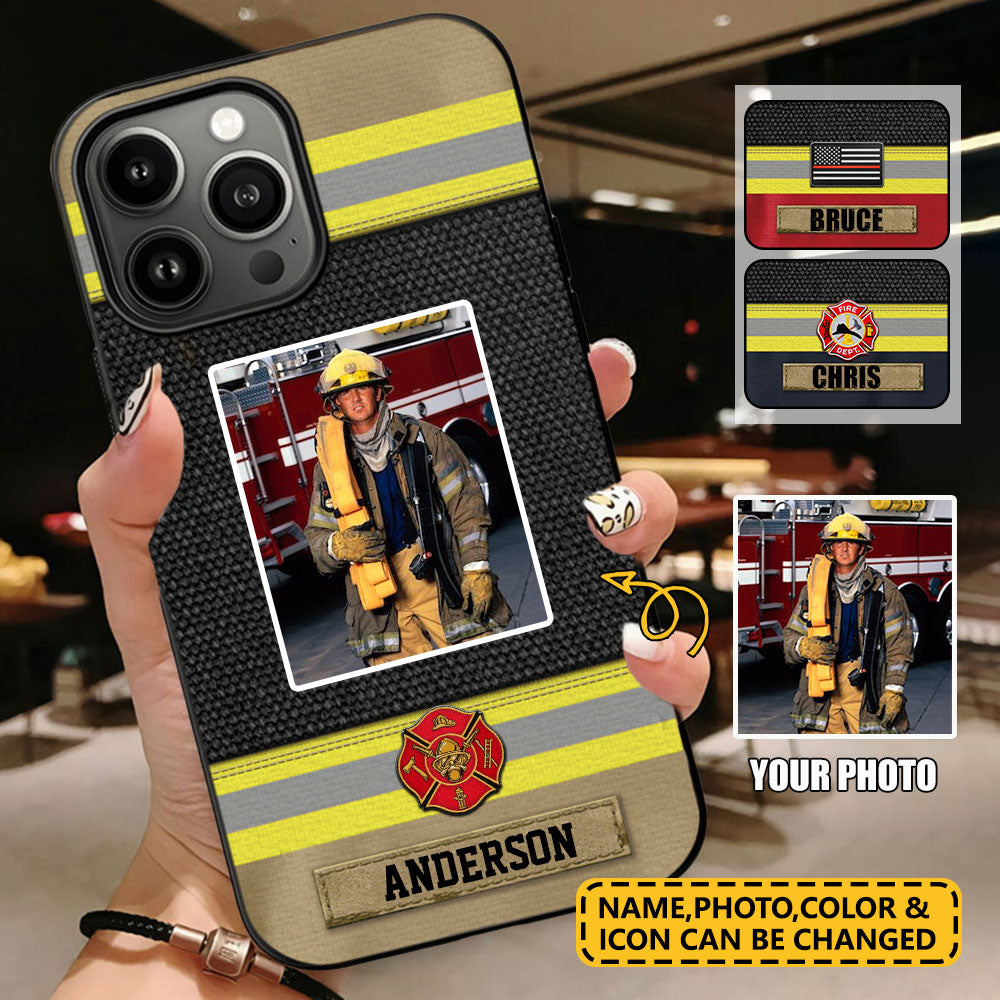 Personalized Firefighter Photo Phonecase