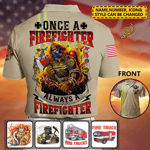 Personalized Firefighter Polo Shirt
