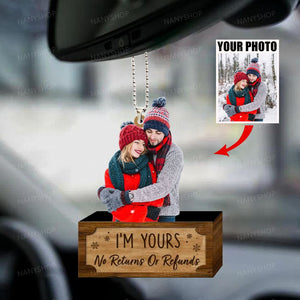 Personalized Photo Mica Ornament-I'M YOURS-Gift For Couple