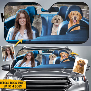 Custom Personalized Photo Dog Cat Car Sunshade