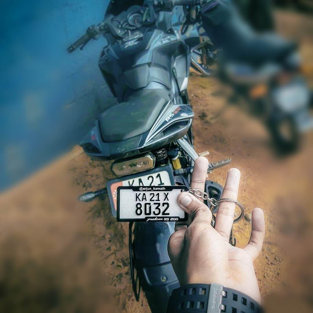 Number Plate Keychain With Name & Vehicle Model