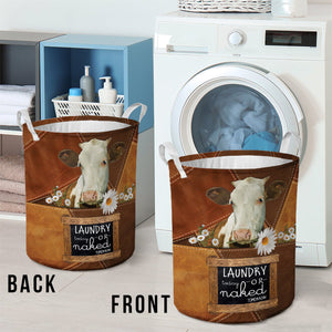 Brown Swiss-laundry today or naked tomorrow laundry basket