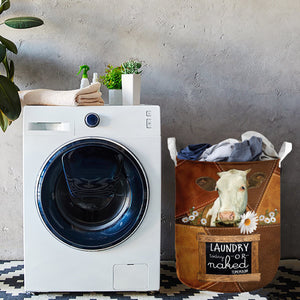 Brown Swiss-laundry today or naked tomorrow laundry basket