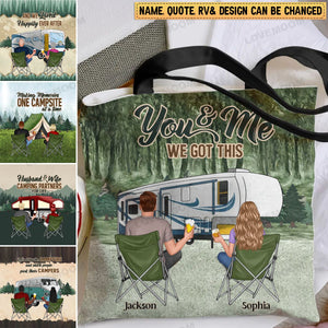 Personalized Cloth Tote Bag - Gift For Camping Lovers - You And Me We Got This