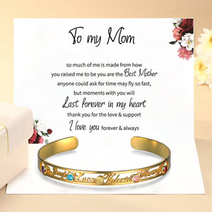 For The Greatest Mother-Mother's Love Bracelet With Custom Name & Birthstone Beads