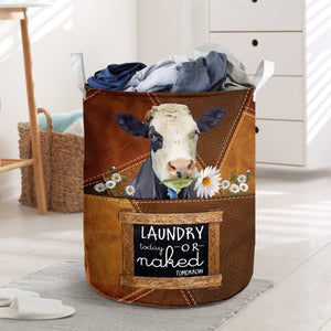 Fleckvieh-laundry today or naked tomorrow laundry basket