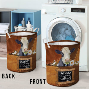 Fleckvieh-laundry today or naked tomorrow laundry basket