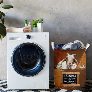 Goat-laundry today or naked tomorrow laundry basket