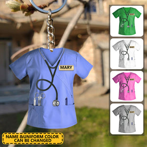 Personalized Nurse Clothes Keychain-Gift For Nurse