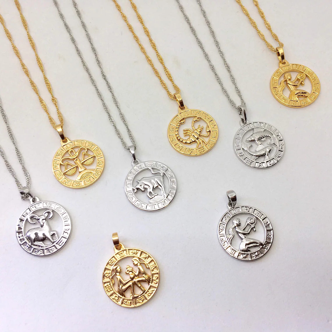 12 Constellation Zodiac Sign Necklace