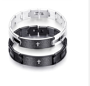 Lord's Prayer Bracelet,Cross Bracelet, Men's Bracelet