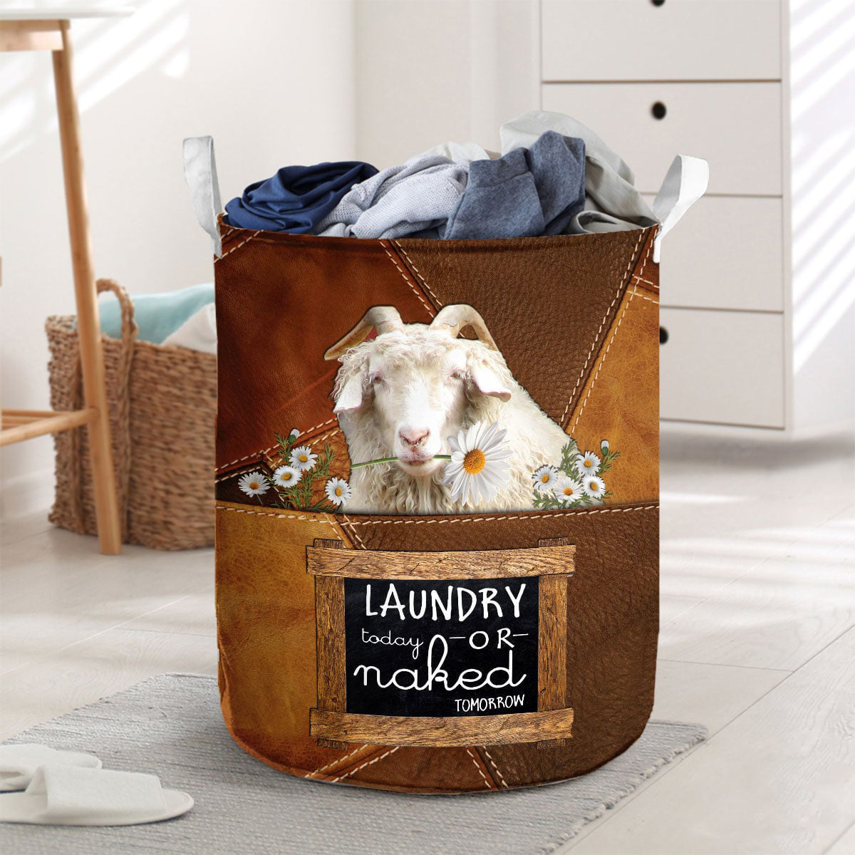 ANGORA-laundry today or naked tomorrow laundry basket