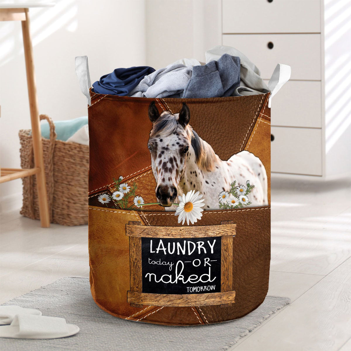 Appaloosa-laundry today or naked tomorrow laundry basket