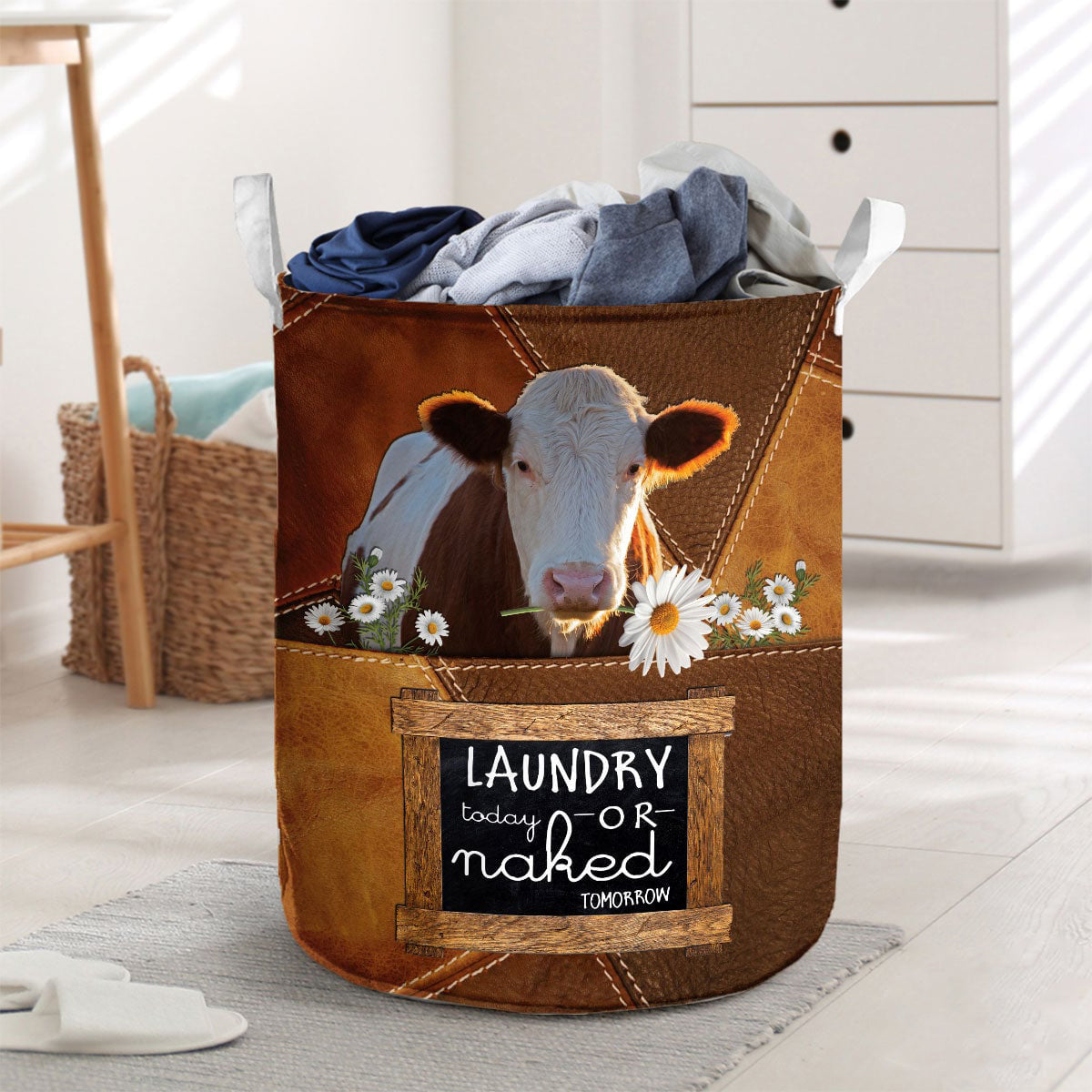 Maine Anjou-laundry today or naked tomorrow laundry basket