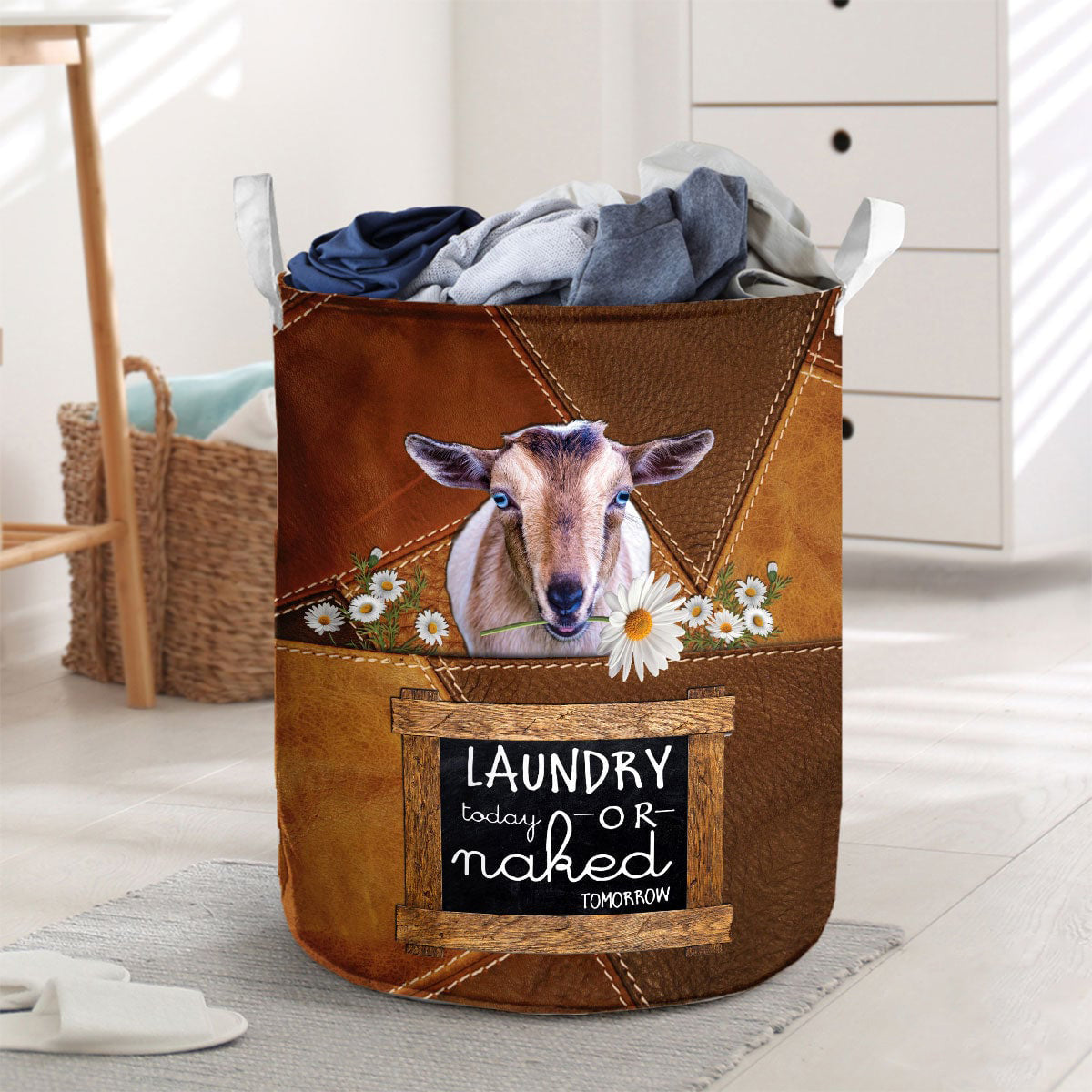 NIGERIAN DWARF-laundry today or naked tomorrow laundry basket