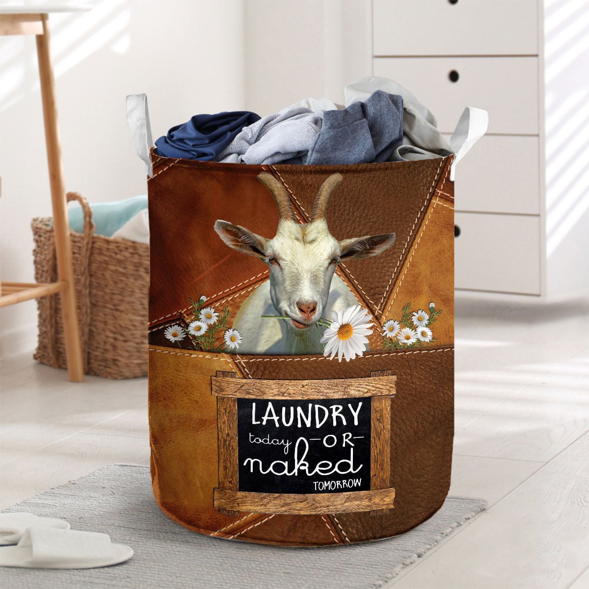SAANEN-laundry today or naked tomorrow laundry basket