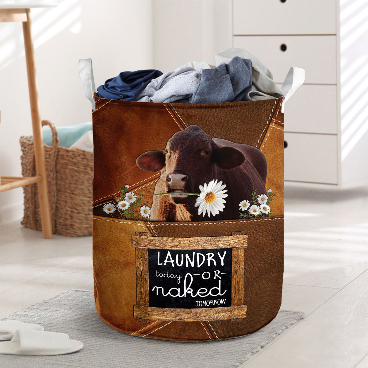 Santa gertrudis cattle2-laundry today or naked tomorrow laundry basket