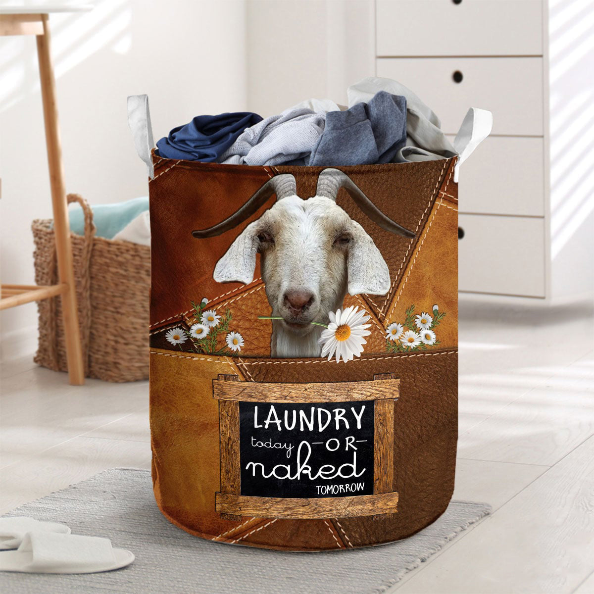 SPANISH-laundry today or naked tomorrow laundry basket