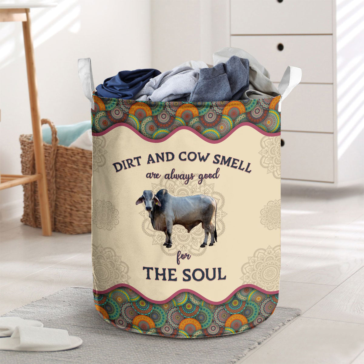 Brahman-Dirt And Cow Smell Are Always Good For The Soul Laundry Basket