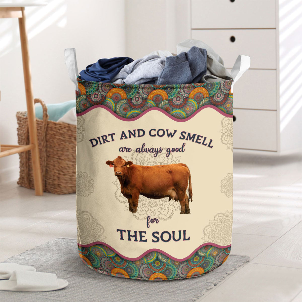 Gelbvieh-Dirt And Cow Smell Are Always Good For The Soul Laundry Basket
