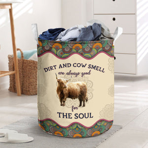 Highland-Dirt And Cow Smell Are Always Good For The Soul Laundry Basket