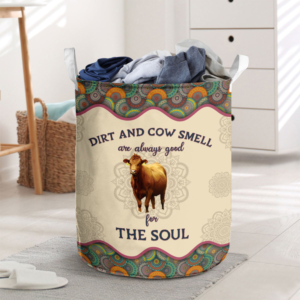 Limousin-Dirt And Cow Smell Are Always Good For The Soul Laundry Basket