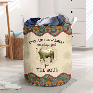 Shorthorn-Dirt And Cow Smell Are Always Good For The Soul Laundry Basket